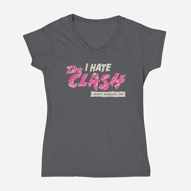 I Fought The Truth-Womens-V-Neck-Tee-paulagarcia