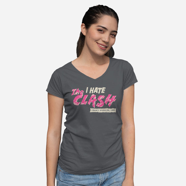 I Fought The Truth-Womens-V-Neck-Tee-paulagarcia