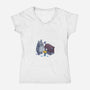 Voxel Forest Spirit-Womens-V-Neck-Tee-LILIVIA