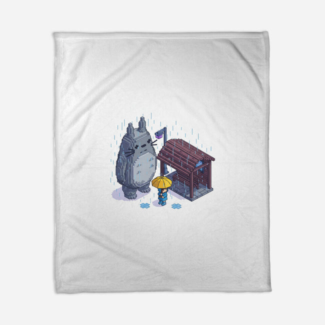 Voxel Forest Spirit-None-Fleece-Blanket-LILIVIA