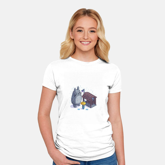 Voxel Forest Spirit-Womens-Fitted-Tee-LILIVIA