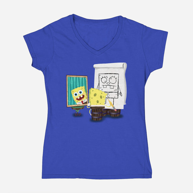 Me-Hoy-Mi-Noy-Womens-V-Neck-Tee-DrawnByBryan