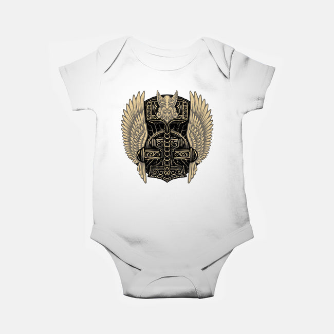 Emblem Of The Hammer-Baby-Basic-Onesie-glitchygorilla