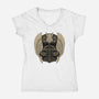 Emblem Of The Hammer-Womens-V-Neck-Tee-glitchygorilla