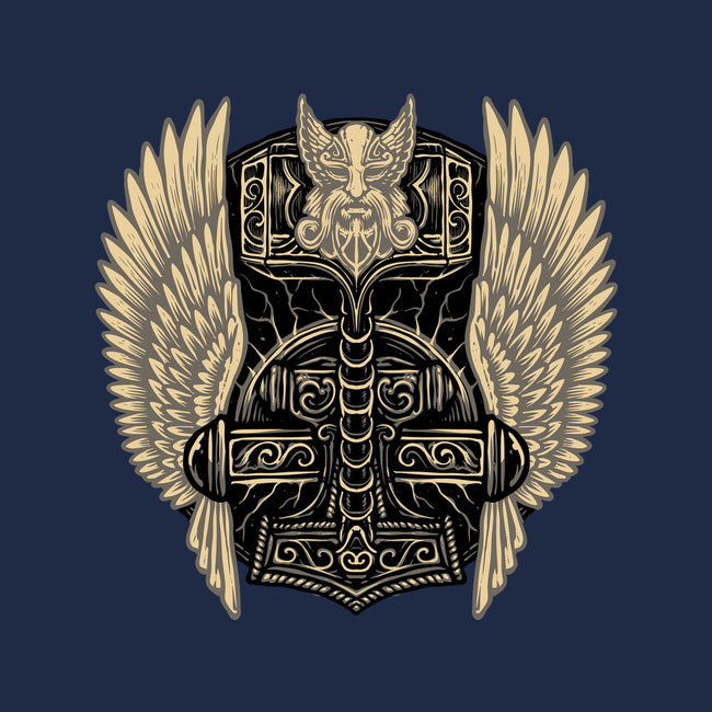 Emblem Of The Hammer-Womens-Fitted-Tee-glitchygorilla