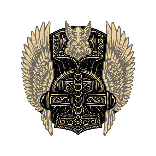 Emblem Of The Hammer-Womens-V-Neck-Tee-glitchygorilla