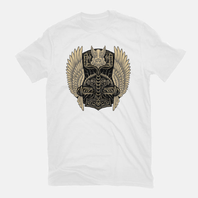 Emblem Of The Hammer-Womens-Fitted-Tee-glitchygorilla