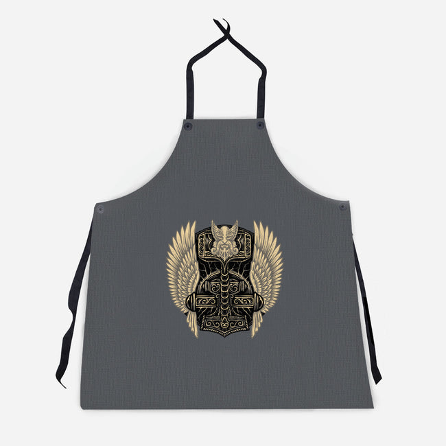 Emblem Of The Hammer-Unisex-Kitchen-Apron-glitchygorilla