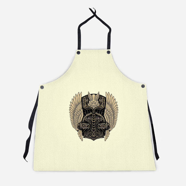 Emblem Of The Hammer-Unisex-Kitchen-Apron-glitchygorilla