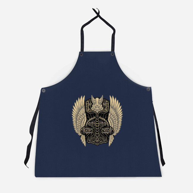 Emblem Of The Hammer-Unisex-Kitchen-Apron-glitchygorilla
