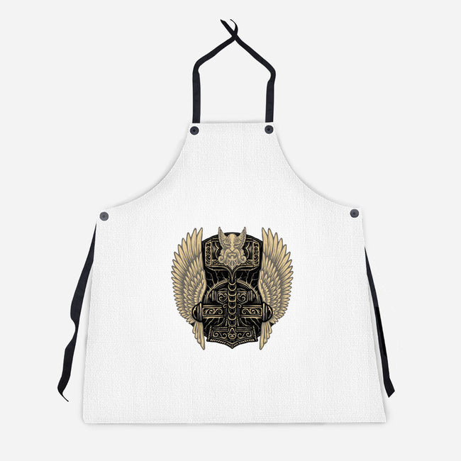 Emblem Of The Hammer-Unisex-Kitchen-Apron-glitchygorilla