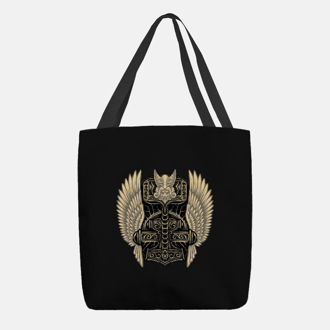 Emblem Of The Hammer-None-Basic Tote-Bag-glitchygorilla