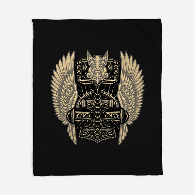 Emblem Of The Hammer-None-Fleece-Blanket-glitchygorilla