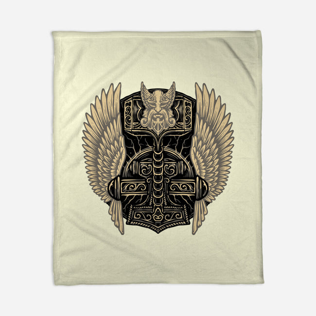 Emblem Of The Hammer-None-Fleece-Blanket-glitchygorilla