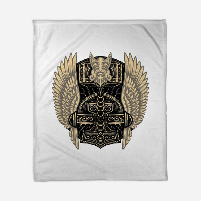 Emblem Of The Hammer-None-Fleece-Blanket-glitchygorilla