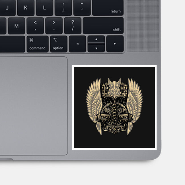 Emblem Of The Hammer-None-Glossy-Sticker-glitchygorilla