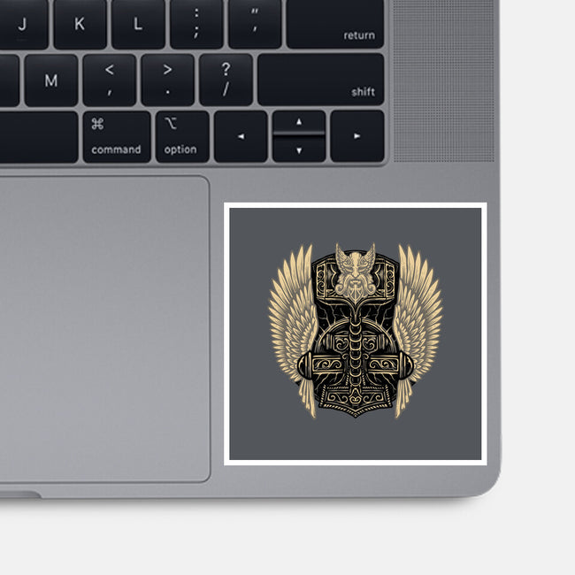 Emblem Of The Hammer-None-Glossy-Sticker-glitchygorilla