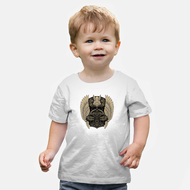 Emblem Of The Hammer-Baby-Basic-Tee-glitchygorilla