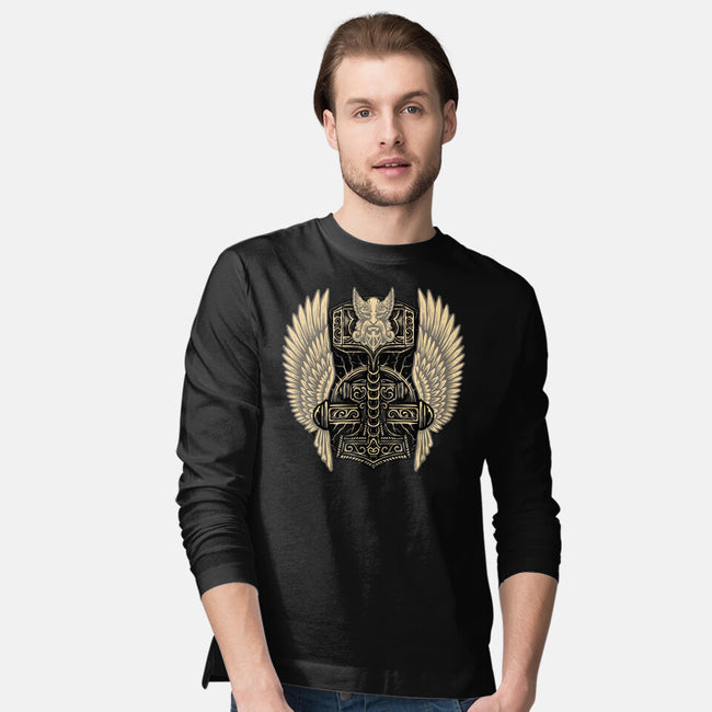 Emblem Of The Hammer-Mens-Long Sleeved-Tee-glitchygorilla