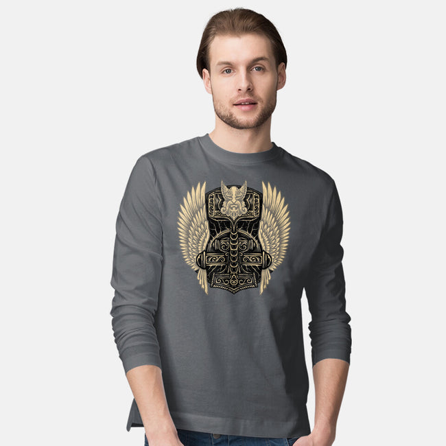 Emblem Of The Hammer-Mens-Long Sleeved-Tee-glitchygorilla