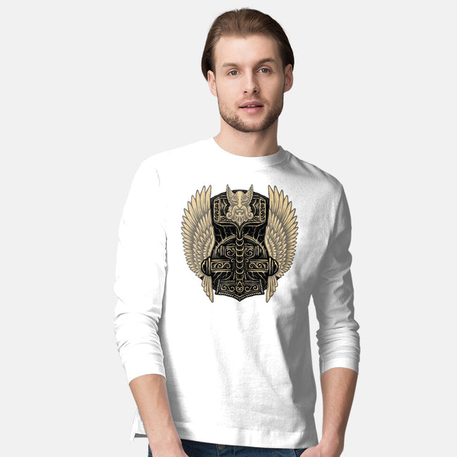 Emblem Of The Hammer-Mens-Long Sleeved-Tee-glitchygorilla