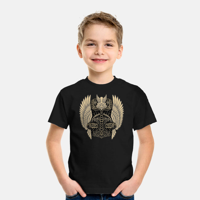 Emblem Of The Hammer-Youth-Basic-Tee-glitchygorilla