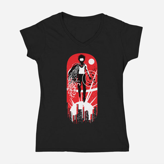 Tetsuo's Attack-Womens-V-Neck-Tee-zascanauta