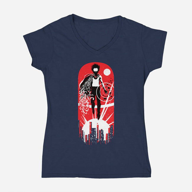 Tetsuo's Attack-Womens-V-Neck-Tee-zascanauta