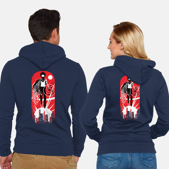 Tetsuo's Attack-Unisex-Zip-Up-Sweatshirt-zascanauta