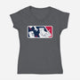 No-Pass League-Womens-V-Neck-Tee-Raffiti