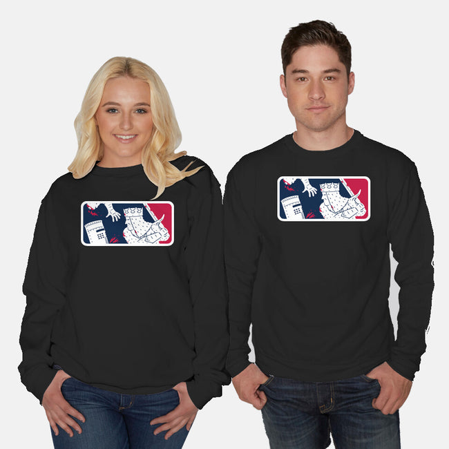 No-Pass League-Unisex-Crew Neck-Sweatshirt-Raffiti