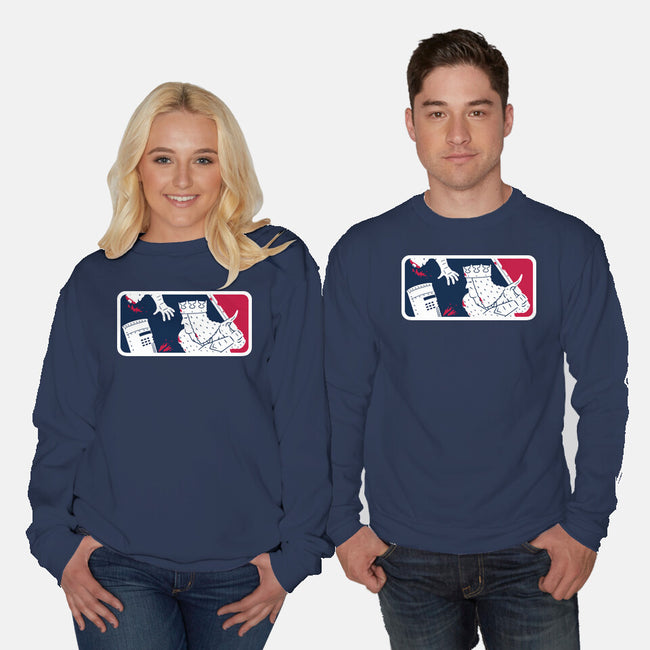 No-Pass League-Unisex-Crew Neck-Sweatshirt-Raffiti