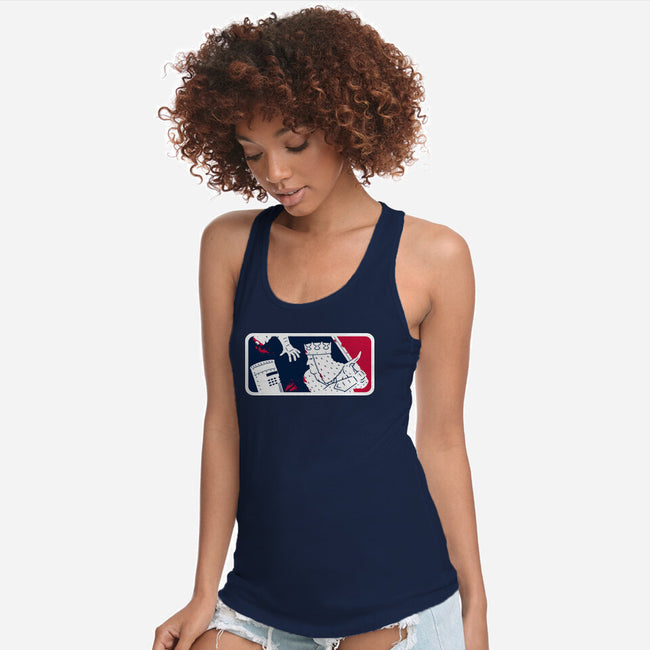 No-Pass League-Womens-Racerback-Tank-Raffiti