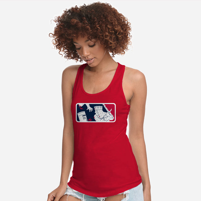 No-Pass League-Womens-Racerback-Tank-Raffiti