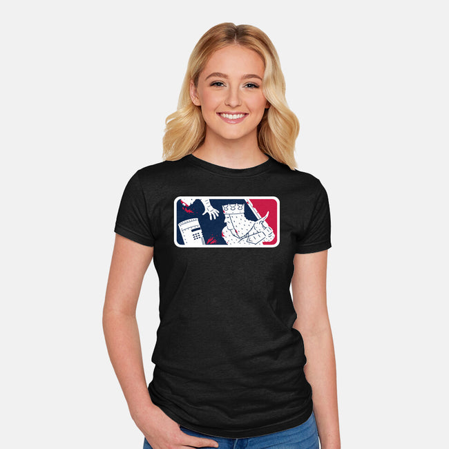 No-Pass League-Womens-Fitted-Tee-Raffiti