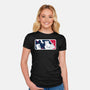 No-Pass League-Womens-Fitted-Tee-Raffiti