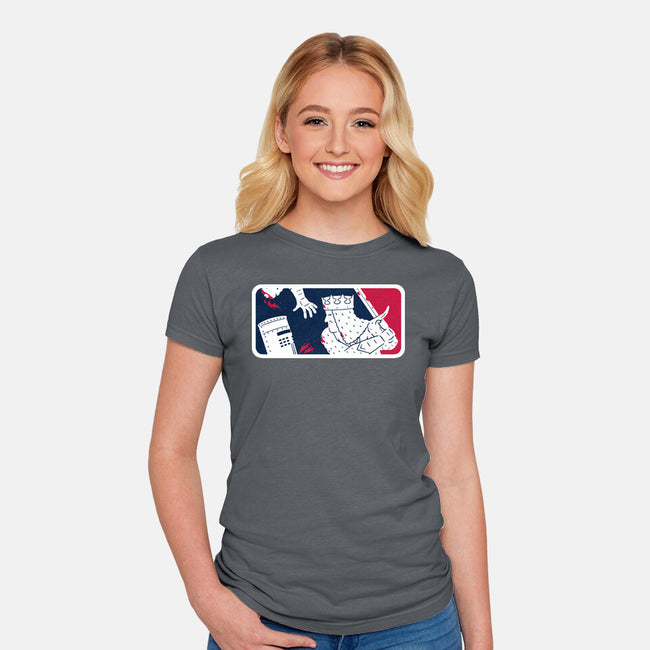 No-Pass League-Womens-Fitted-Tee-Raffiti