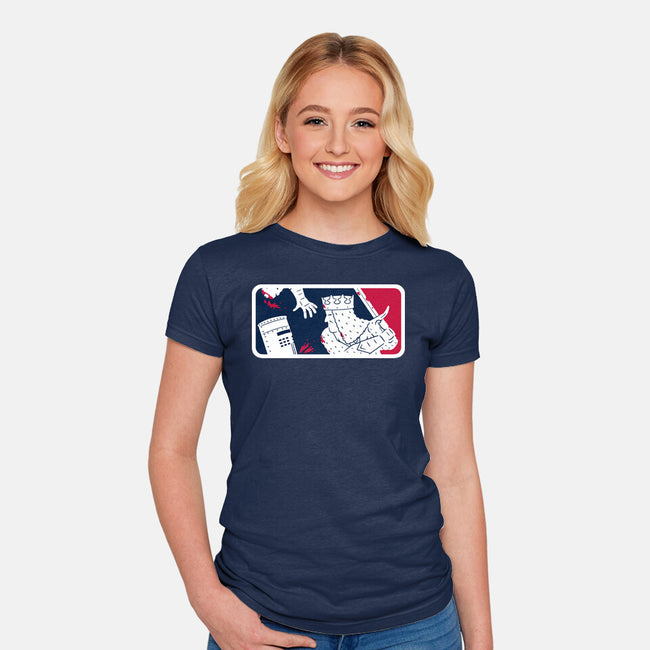 No-Pass League-Womens-Fitted-Tee-Raffiti