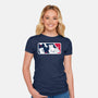 No-Pass League-Womens-Fitted-Tee-Raffiti