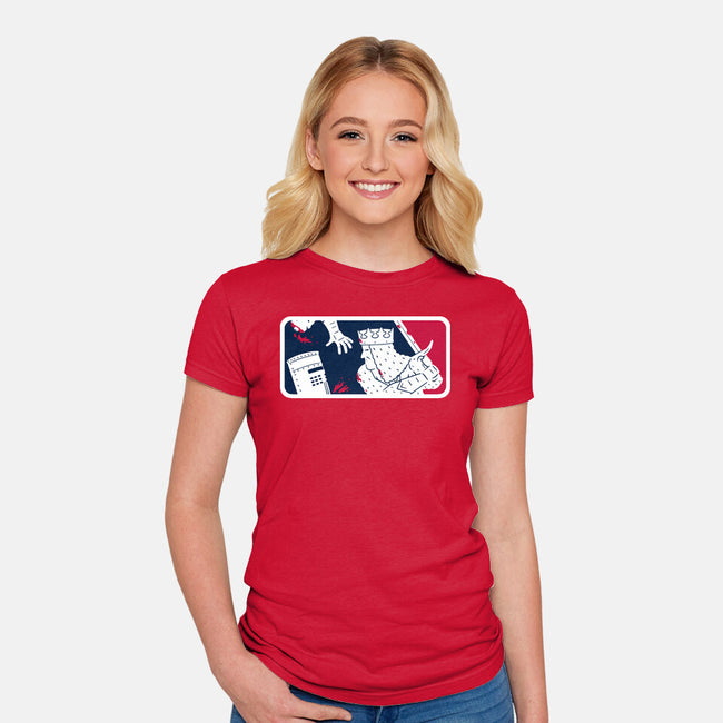No-Pass League-Womens-Fitted-Tee-Raffiti