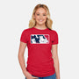 No-Pass League-Womens-Fitted-Tee-Raffiti