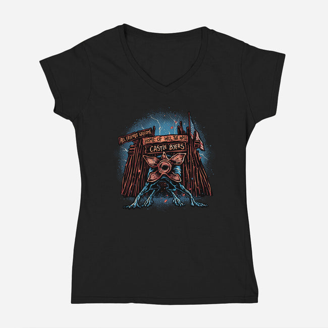 Back To Where It All Began-Womens-V-Neck-Tee-glitchygorilla
