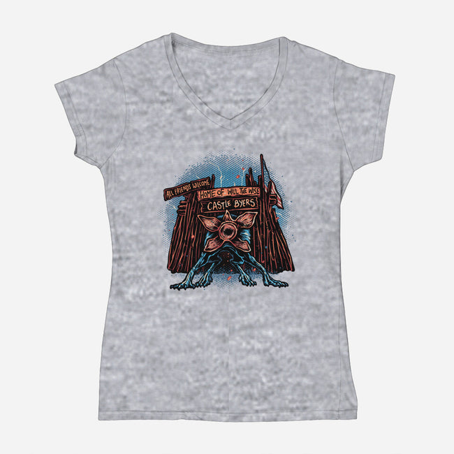 Back To Where It All Began-Womens-V-Neck-Tee-glitchygorilla