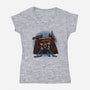 Back To Where It All Began-Womens-V-Neck-Tee-glitchygorilla
