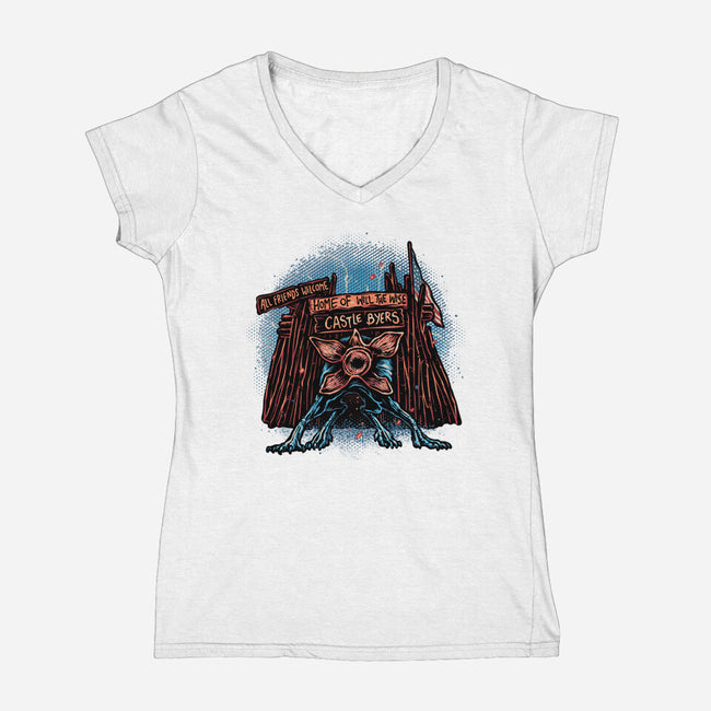 Back To Where It All Began-Womens-V-Neck-Tee-glitchygorilla