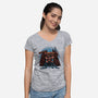Back To Where It All Began-Womens-V-Neck-Tee-glitchygorilla