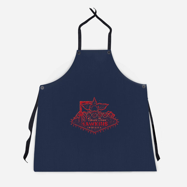 Welcome To Hawkins Indiana-Unisex-Kitchen-Apron-retrodivision