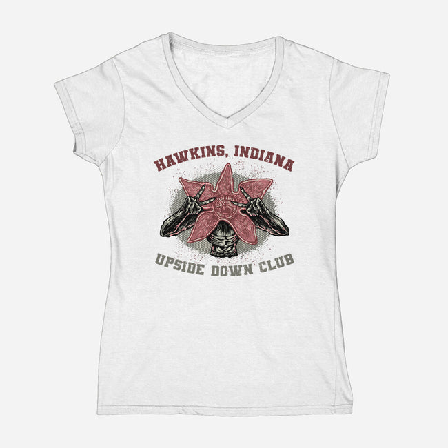 Upside Down Club-Womens-V-Neck-Tee-glitchygorilla