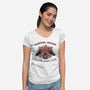 Upside Down Club-Womens-V-Neck-Tee-glitchygorilla