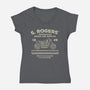Rogers Motorcycle Repair-Womens-V-Neck-Tee-glitchygorilla